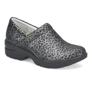 ALIGN  INDya black sliver med night leopard print clogs size 8.5 nurse shoes
